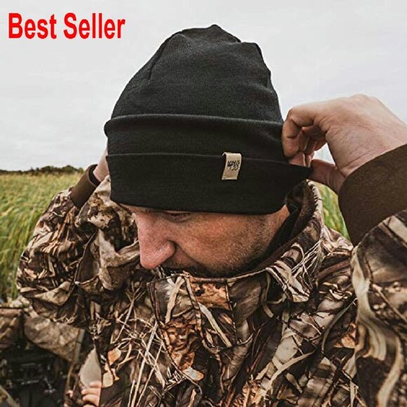 Merino Wool Cuff Beanie Warm Winter Hat Unisex Classic Minimal Cozy main image 5